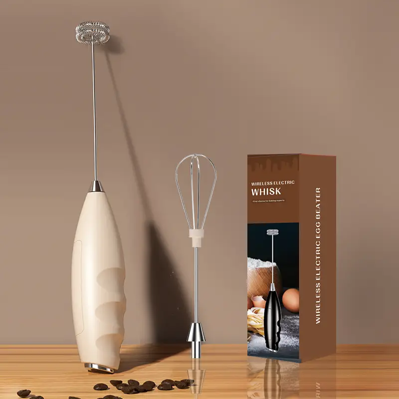 White Electric Milk Frother with Strong Power - Image 6