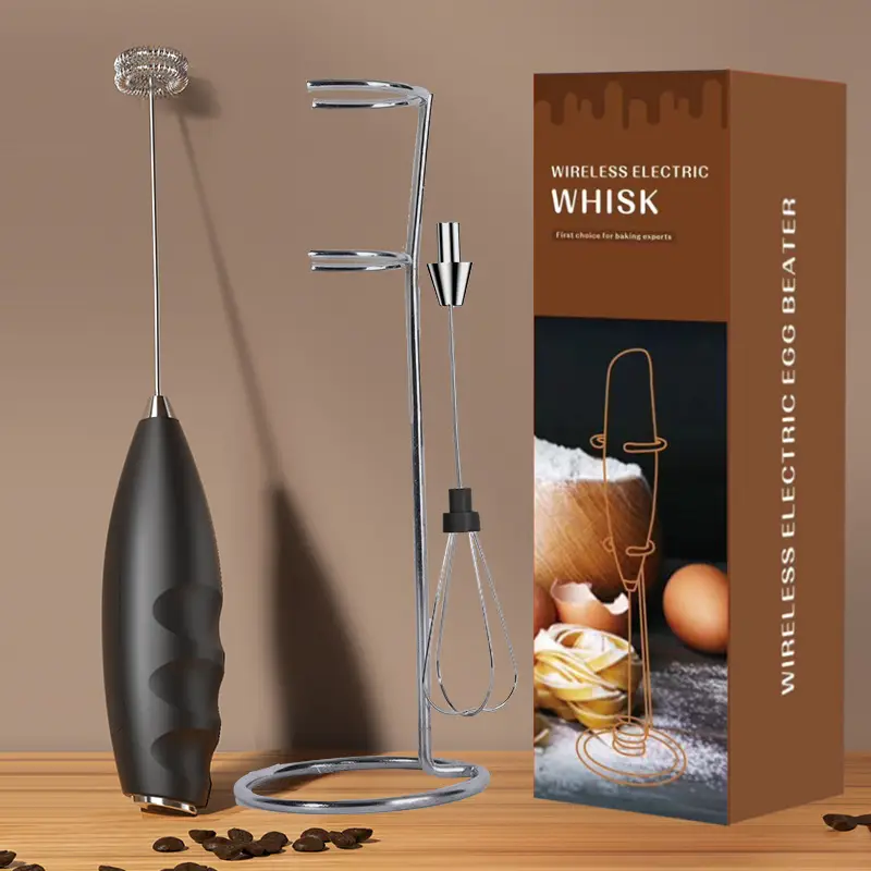White Electric Milk Frother with Strong Power - Image 7