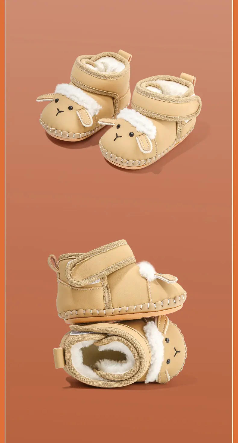Winter Newborn Baby Shoes Fleece Lined Warm 6-12M — feature 25