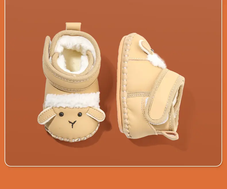 Winter Newborn Baby Shoes Fleece Lined Warm 6-12M — feature 26