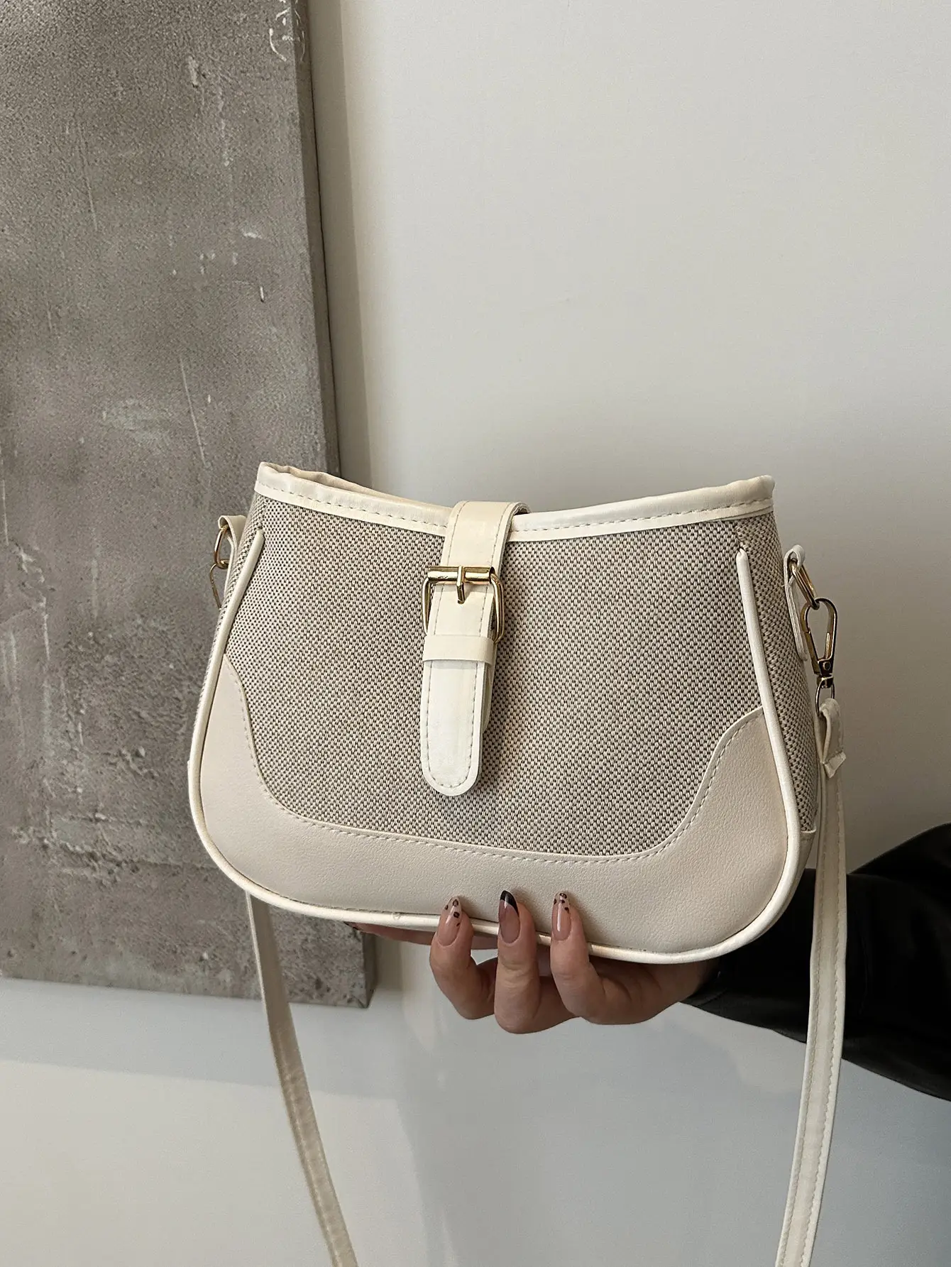 Underarm Bag Women's Shoulder Crossbody Light Grey - Image 6