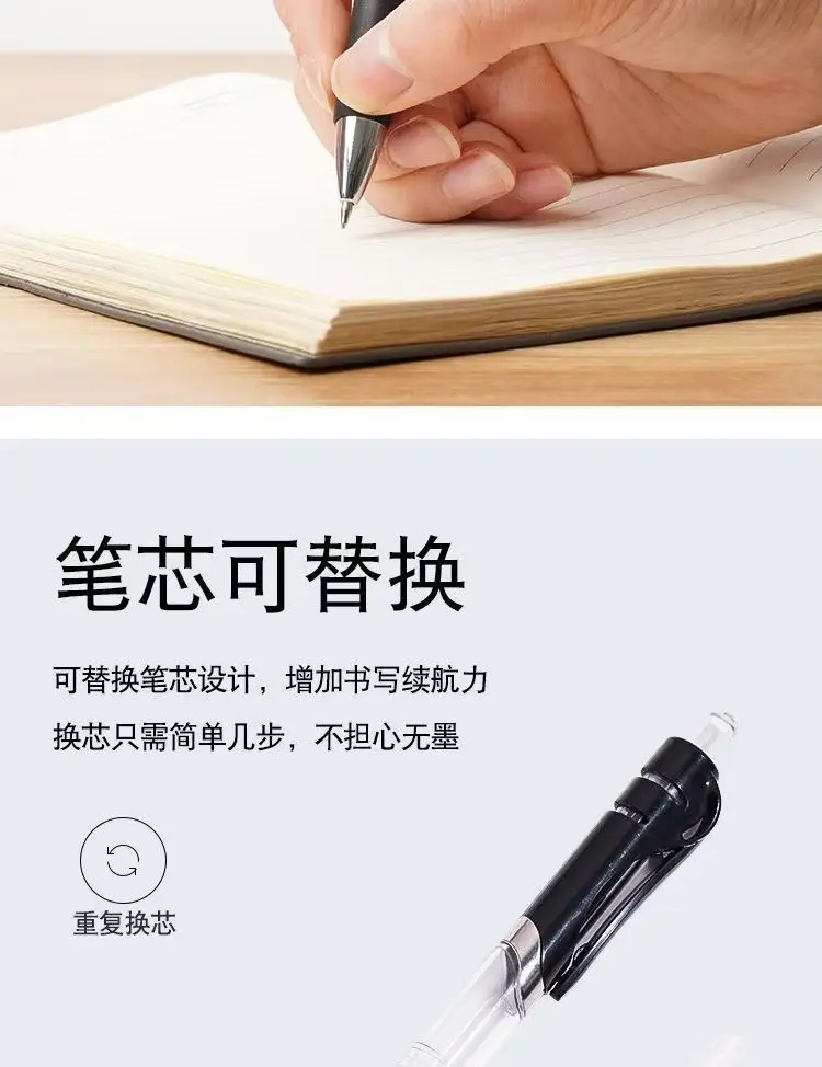 K35 Press-type Black Gel Pen Signature Quick-drying 0.5mm Student Learning Conference Office Supplies — feature 9