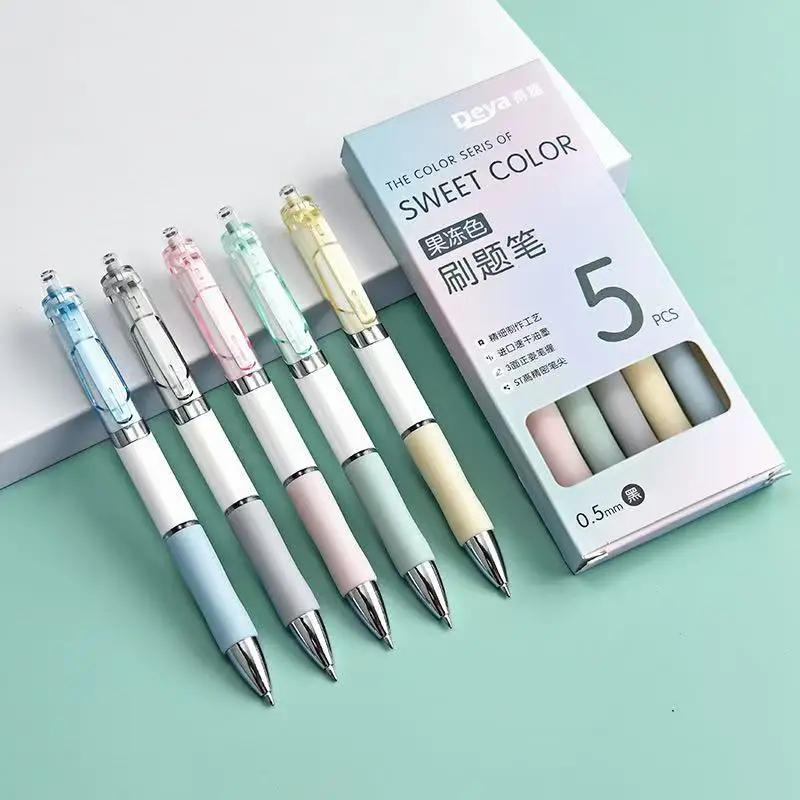 K35 Press-type Black Gel Pen Signature Quick-drying 0.5mm Student Learning Conference Office Supplies