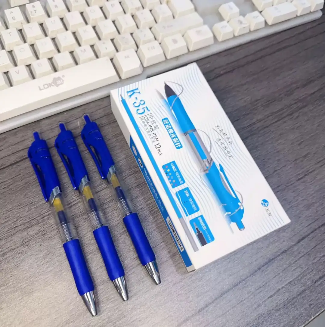 K35 Press-type Black Gel Pen Signature Quick-drying 0.5mm Student Learning Conference Office Supplies