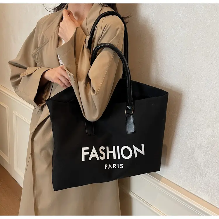 Fashion Paris Canvas Shoulder Bag Large 2024 - Image 6