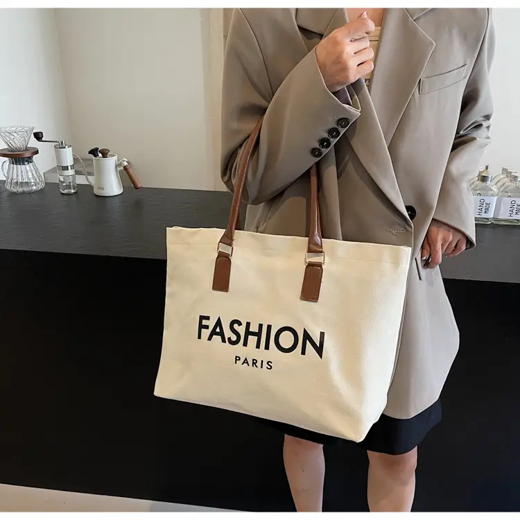 Fashion Paris Canvas Shoulder Bag Large 2024 — feature 15