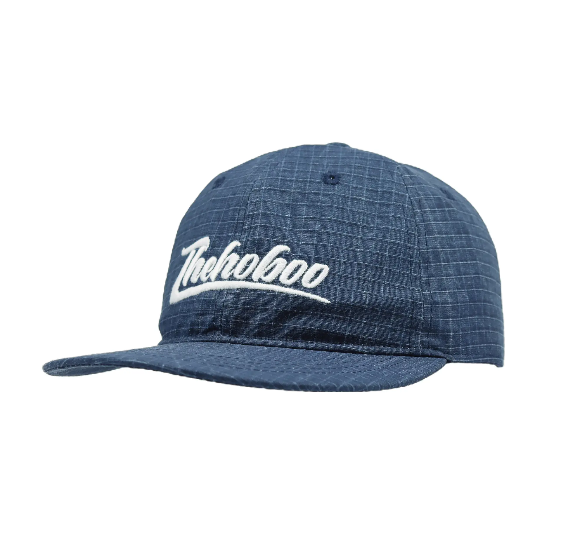 Japanese Style Plaid Sunscreen Hat for Men Women Blue - Image 7