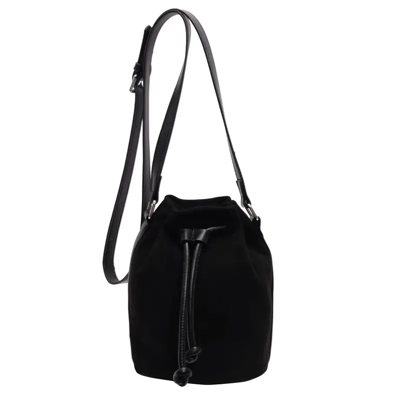 2024 Winter Suede Retro Bucket Bag with Crossbody Strap - Image 7