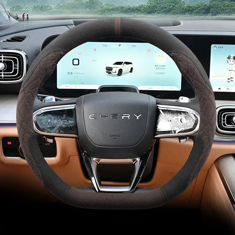 Ruihu 8/9 Chery Ruihu 8pro/plus Ruihu 7plus Erez 8/5 Steering Wheel Cover Suede Four Seasons