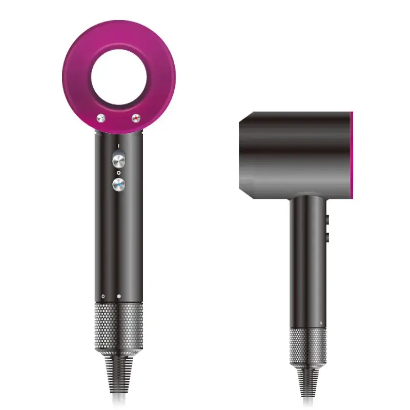 High-Speed Hair Dryer with Purple Handle & Negative Ion Technology