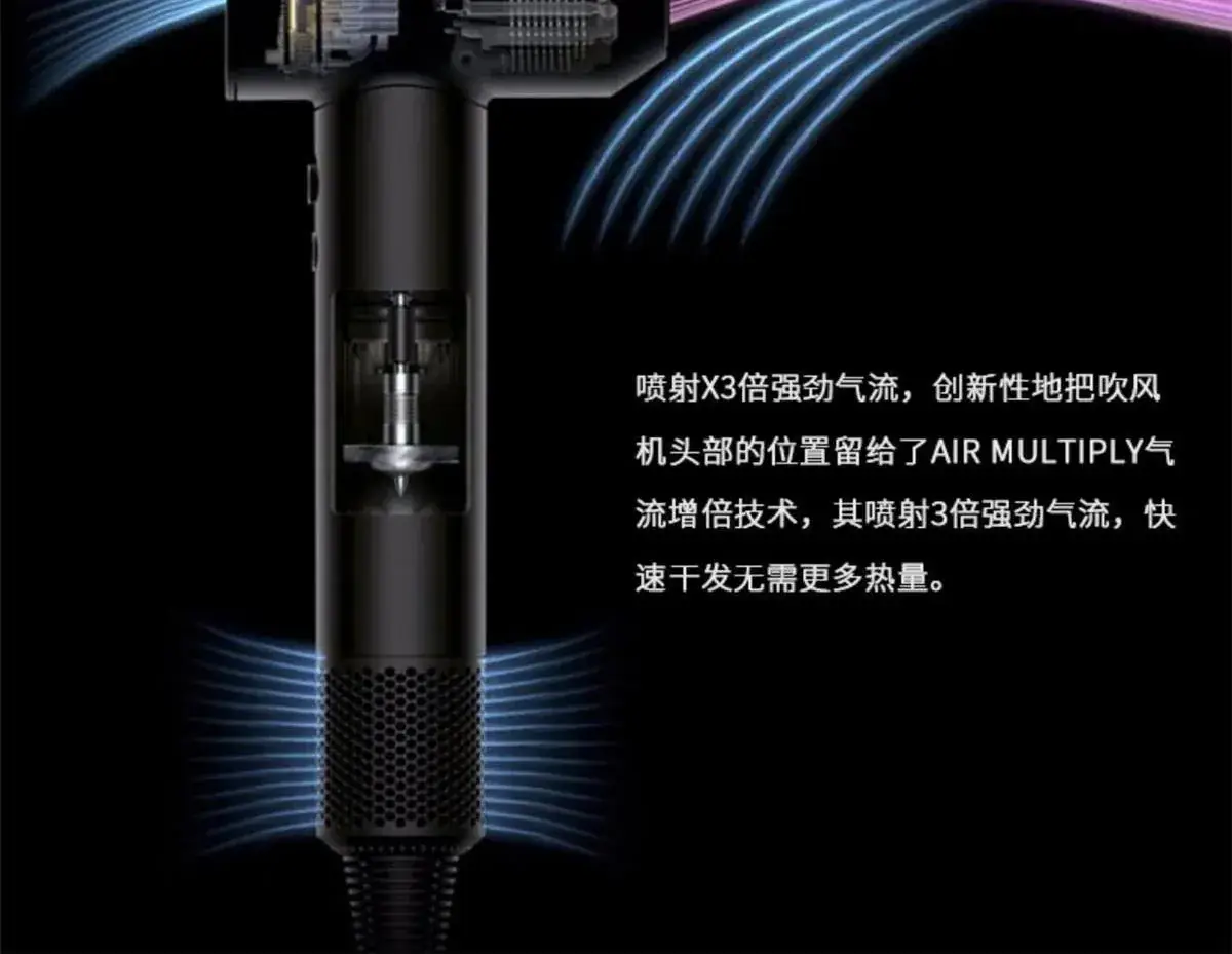 High-Speed Hair Dryer with Purple Handle & Negative Ion Technology — feature 10