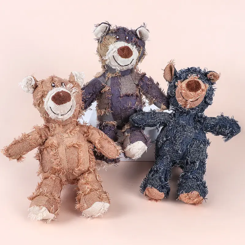 Pet Toys Bite-resistant Dog Plush Toys Bite-resistant Molar Teeth Cleaning Dog Toys Bite-resistant Beggar Bear Dog Toys