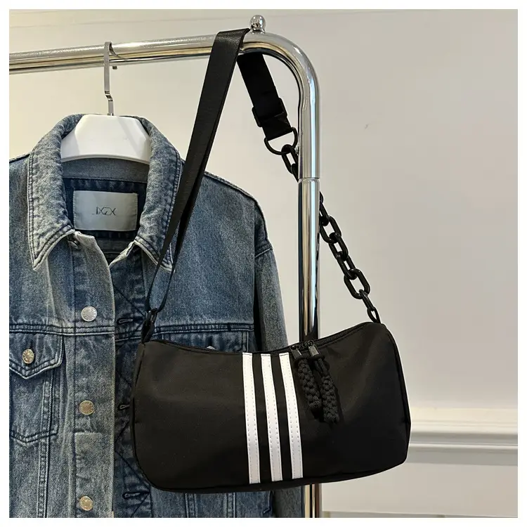 Women's Red 3-Strip Stitched Shoulder Bag — feature 14