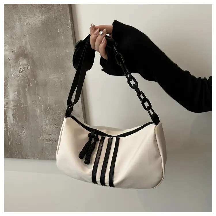 Women's Red 3-Strip Stitched Shoulder Bag — feature 18