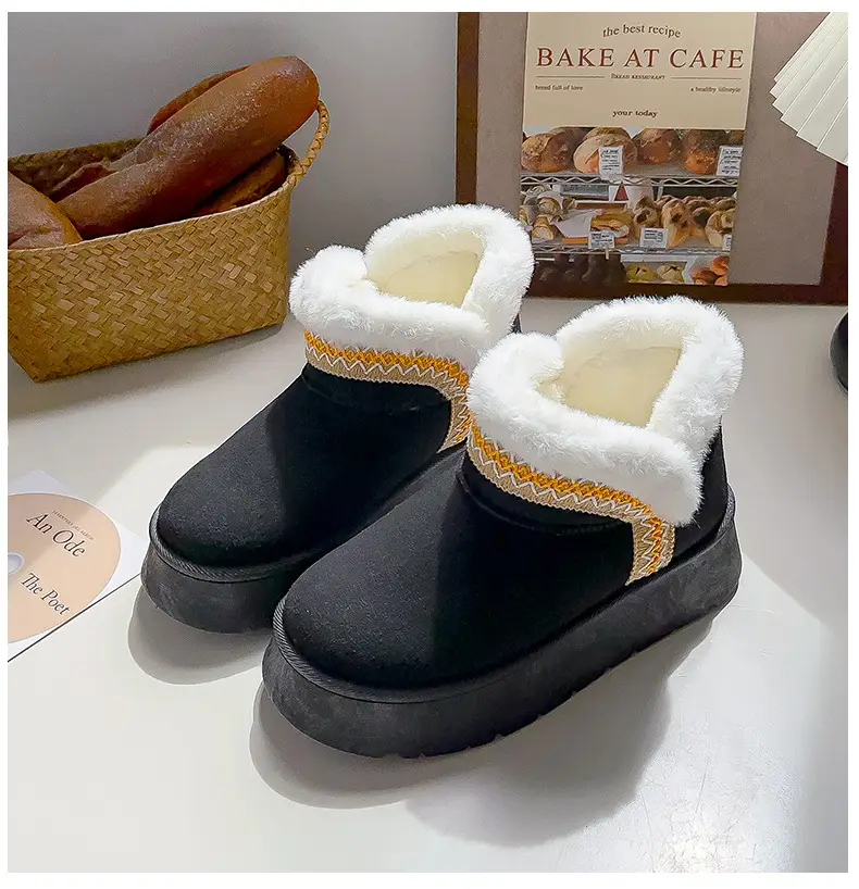 Women Fleece Lined Snow Boots Winter Warm Double Size — feature 10