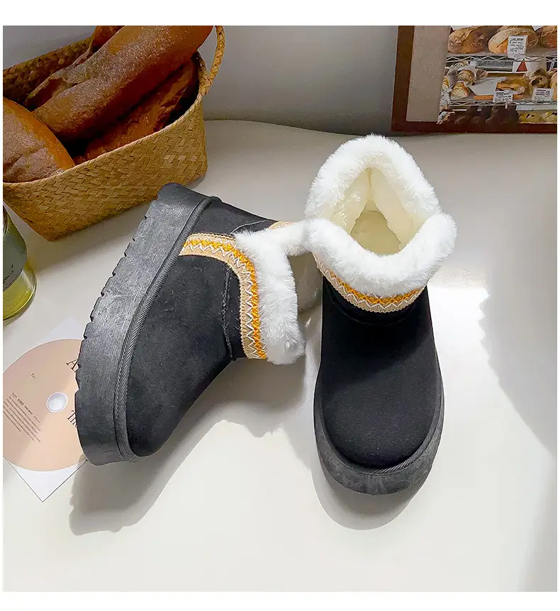 Women Fleece Lined Snow Boots Winter Warm Double Size — feature 11