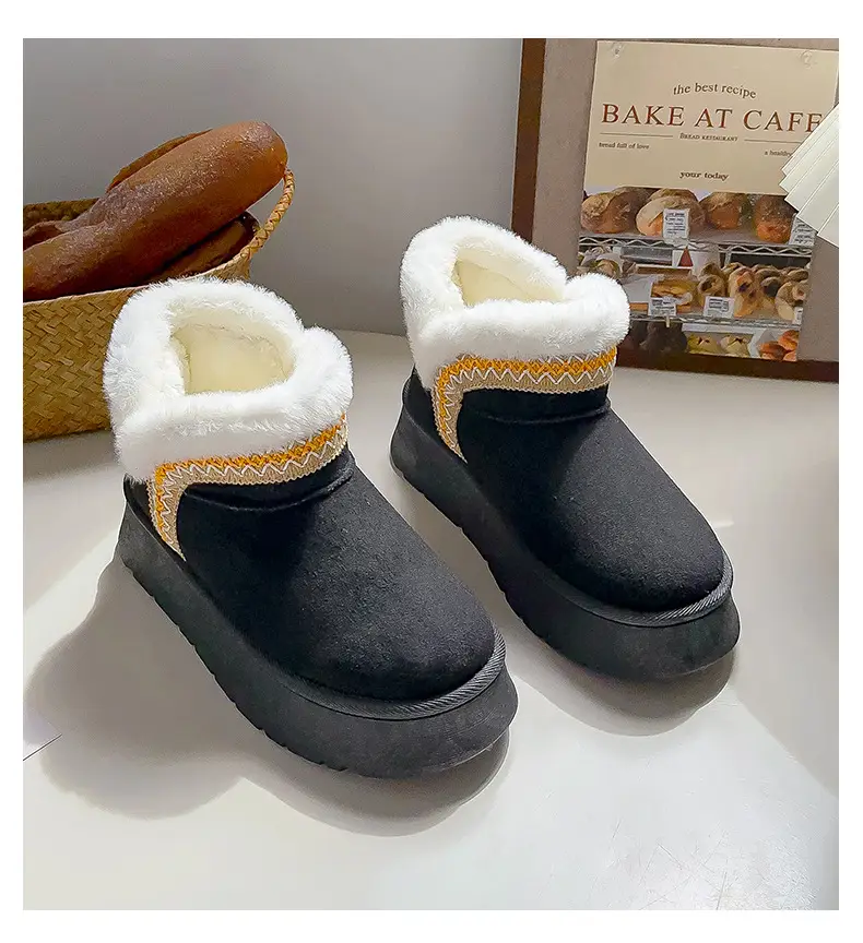 Women Fleece Lined Snow Boots Winter Warm Double Size — feature 12