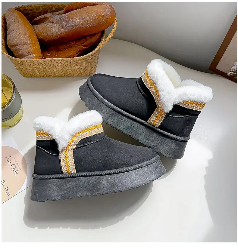 Women Fleece Lined Snow Boots Winter Warm Double Size — feature 13