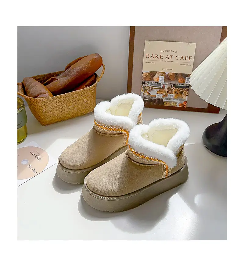 Women Fleece Lined Snow Boots Winter Warm Double Size — feature 2