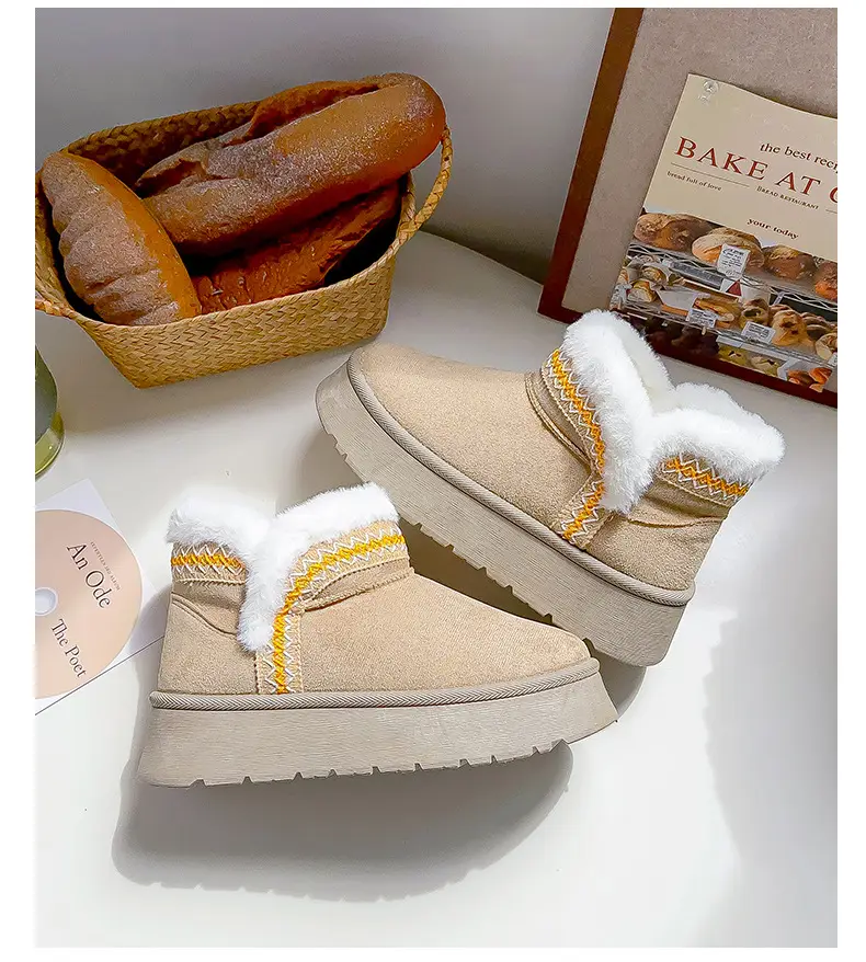 Women Fleece Lined Snow Boots Winter Warm Double Size — feature 8