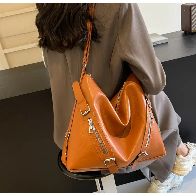Black Korean Style Shoulder Bag Women 2024 PU Tote — feature 21