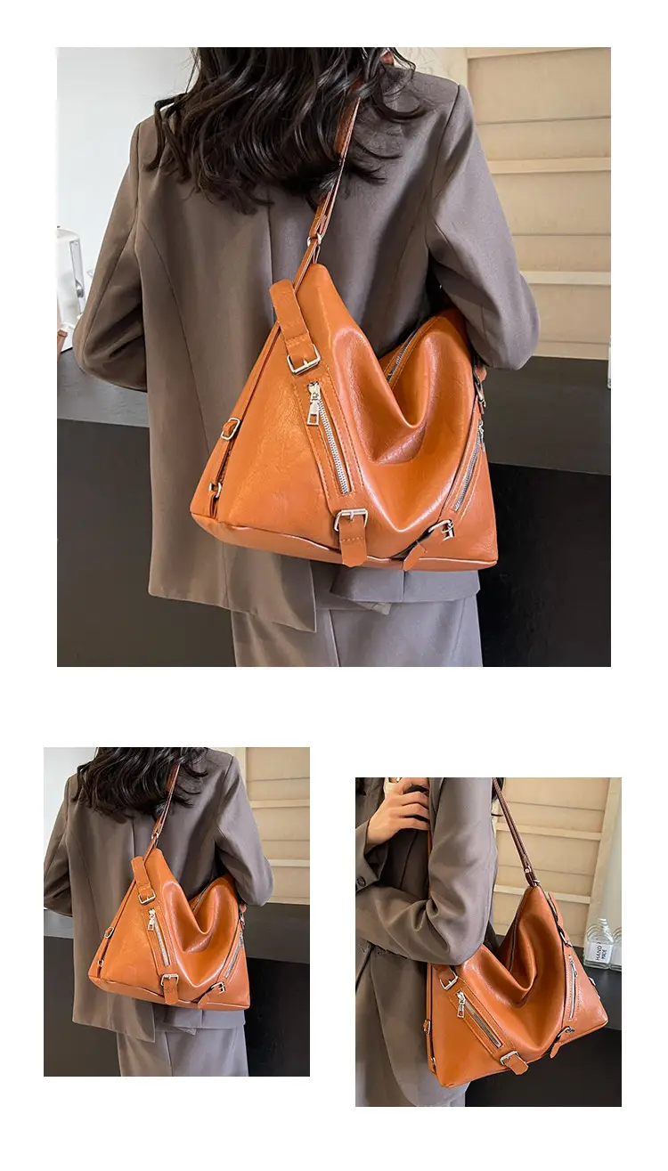 Black Korean Style Shoulder Bag Women 2024 PU Tote — feature 24