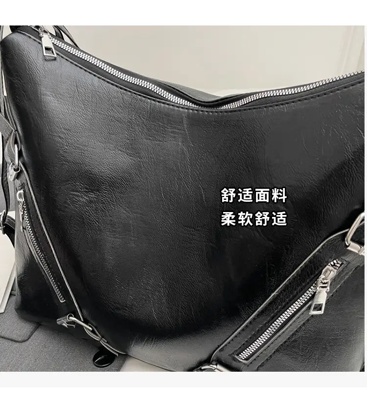 Black Korean Style Shoulder Bag Women 2024 PU Tote — feature 7