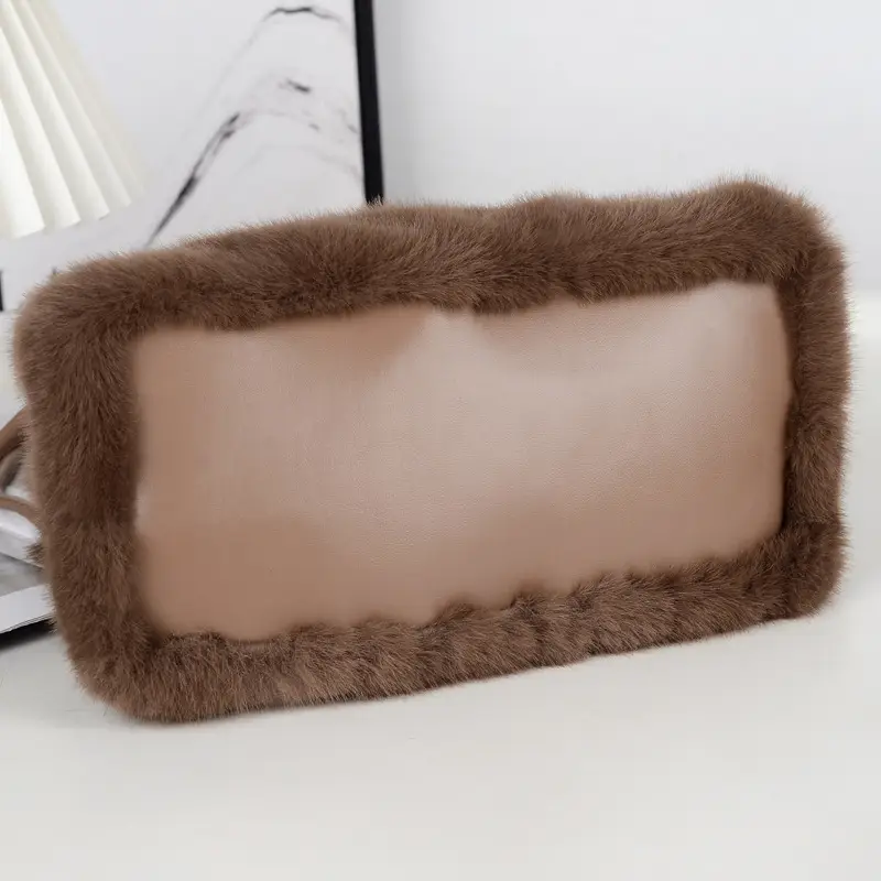 Black Plush Shoulder Bag Women Autumn Winter 2024 — feature 4