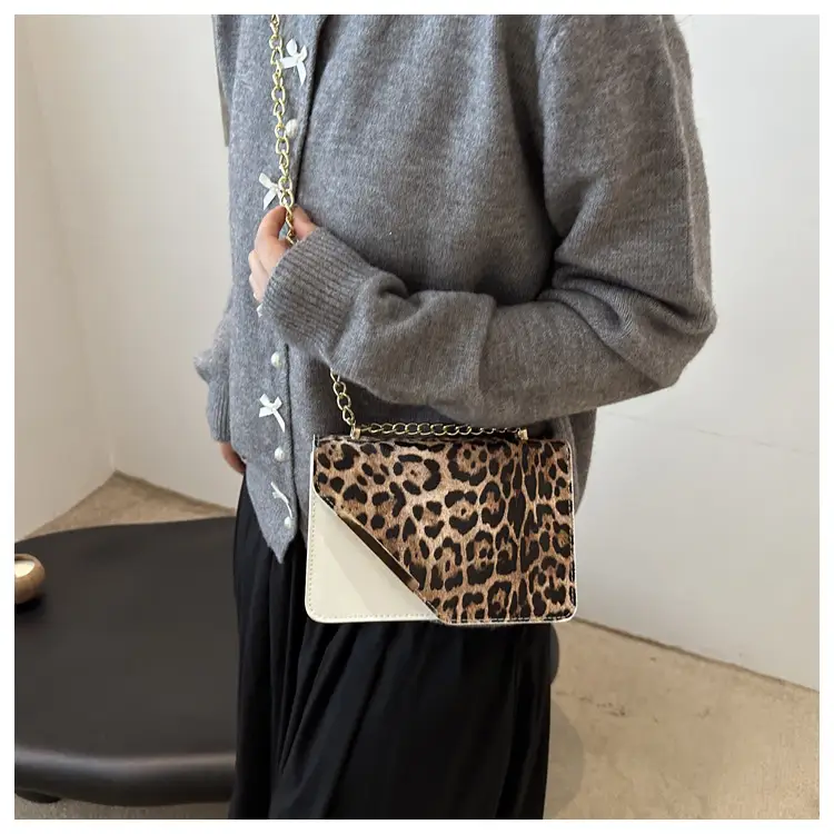 Leopard Print Chain Crossbody Bag for Women — feature 11