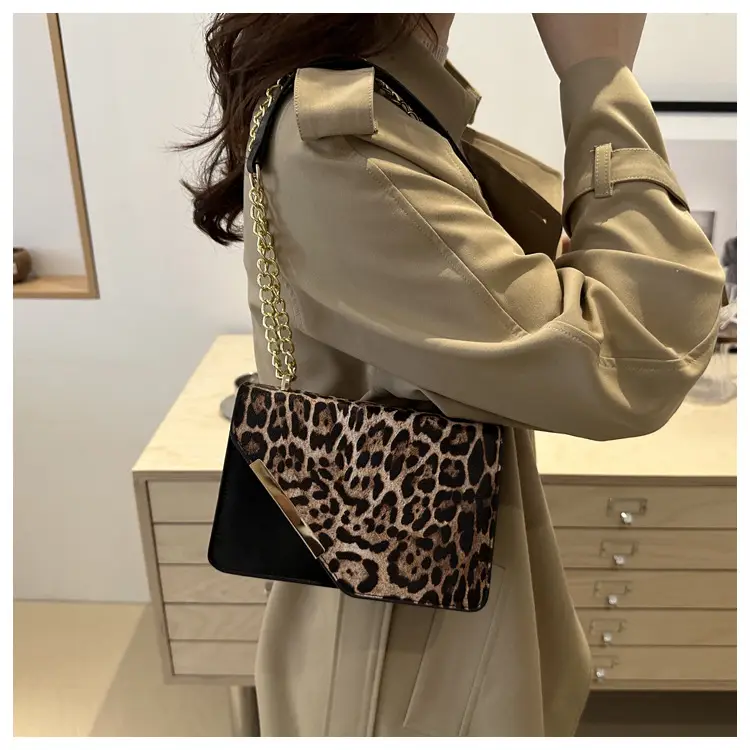Leopard Print Chain Crossbody Bag for Women — feature 18