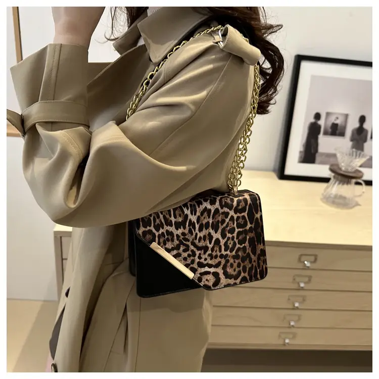 Leopard Print Chain Crossbody Bag for Women — feature 20