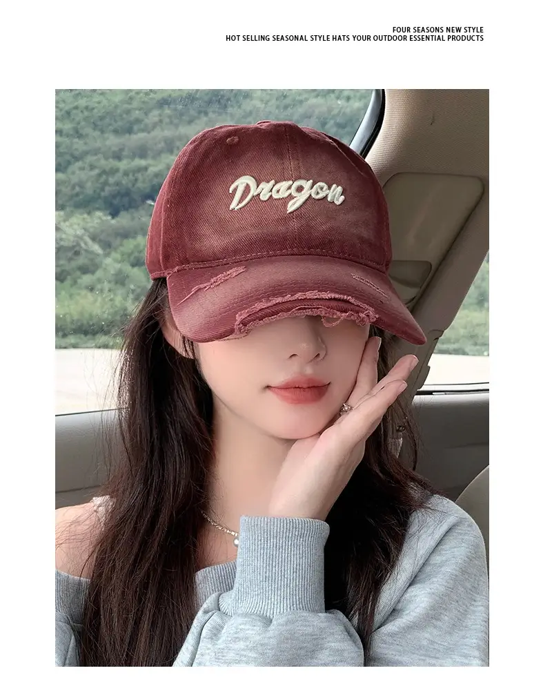 Golden Dragon Embroidered Baseball Cap for Women — feature 3