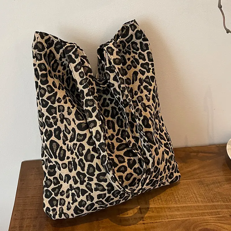 Leopard Print Women Large Tote Bag 2024 - Image 2
