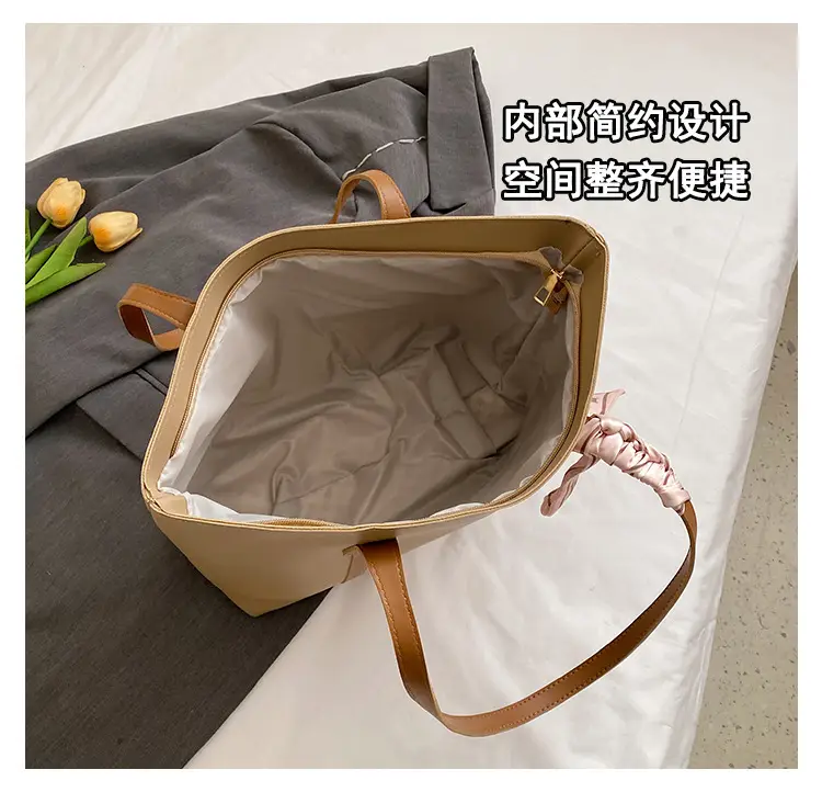 Black Korean Style Ribbon Tote Bag for Women — feature 10