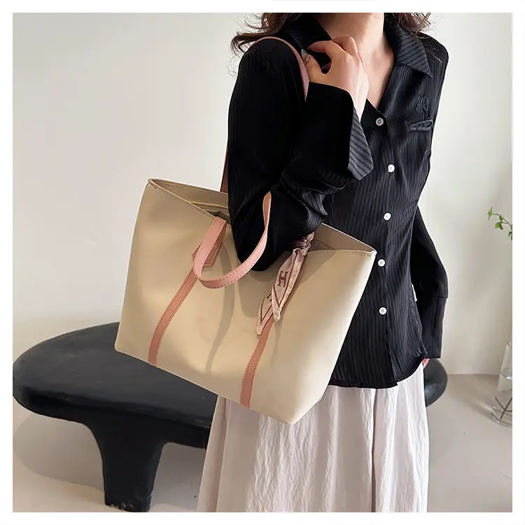Black Korean Style Ribbon Tote Bag for Women — feature 17