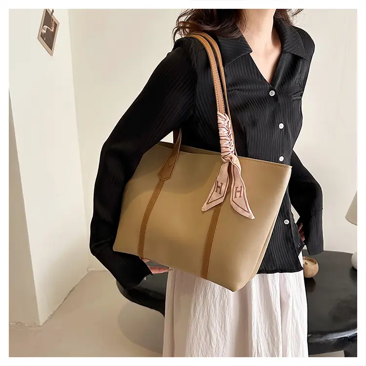 Black Korean Style Ribbon Tote Bag for Women — feature 21