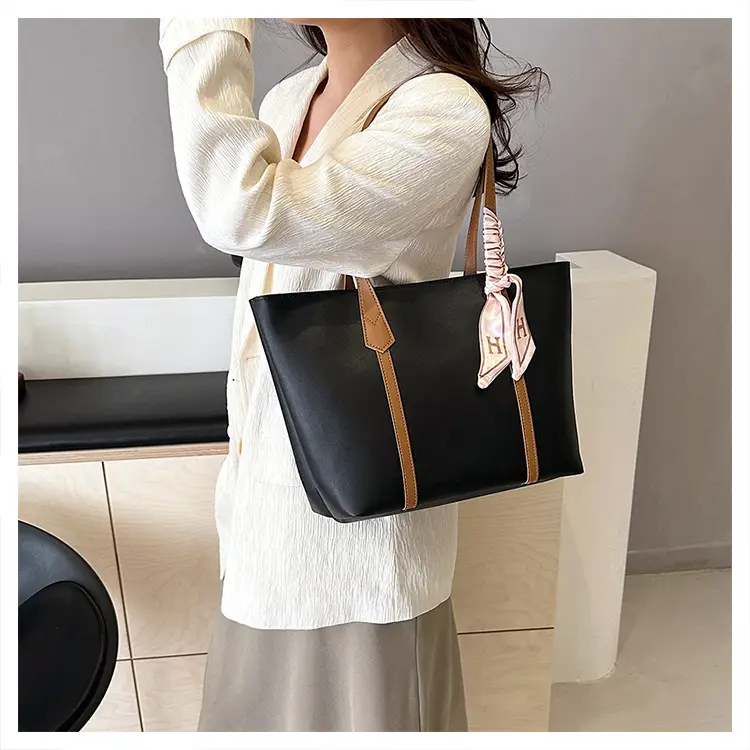 Black Korean Style Ribbon Tote Bag for Women — feature 23