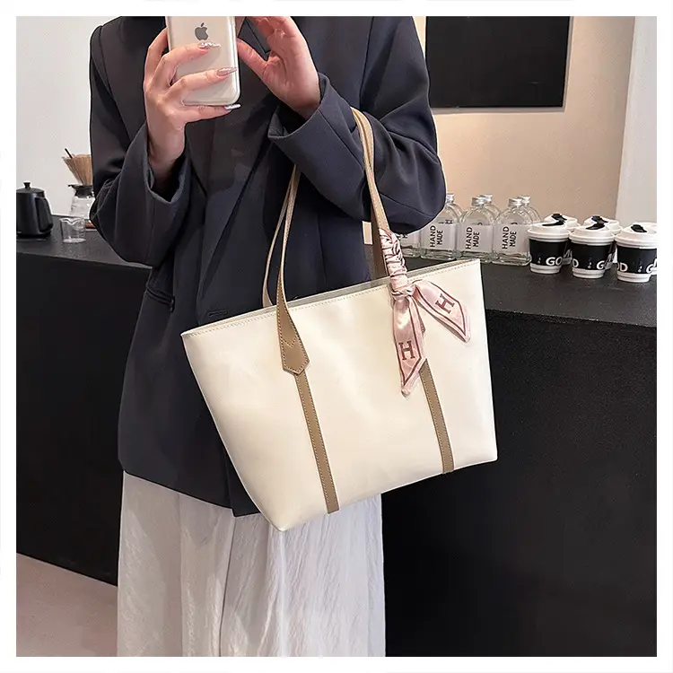 Black Korean Style Ribbon Tote Bag for Women — feature 33