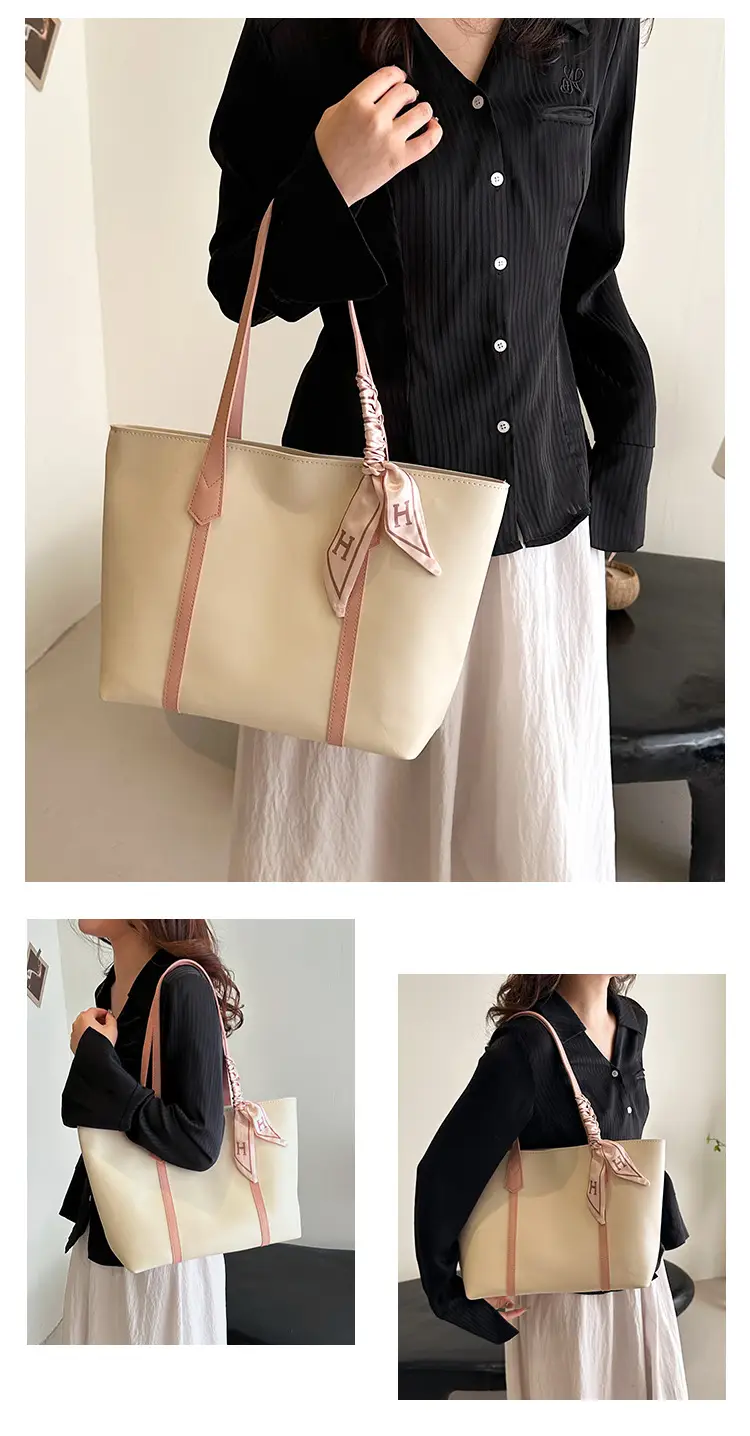 Black Korean Style Ribbon Tote Bag for Women — feature 34