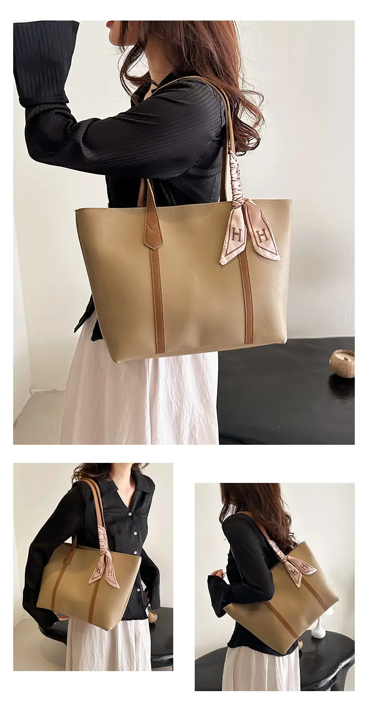 Black Korean Style Ribbon Tote Bag for Women — feature 35