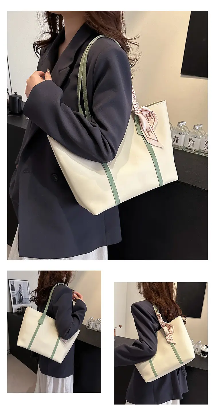 Black Korean Style Ribbon Tote Bag for Women — feature 38