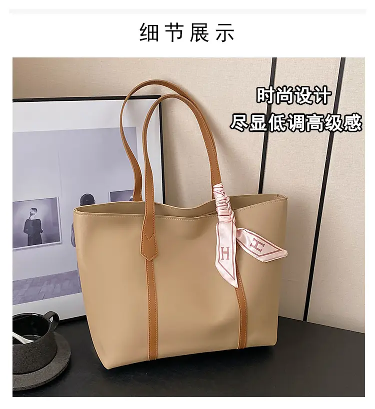 Black Korean Style Ribbon Tote Bag for Women — feature 5