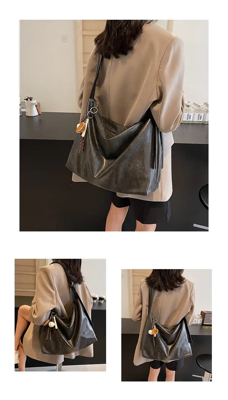Vintage Brown Tote Bag for Women Large Capacity 2024 — feature 11
