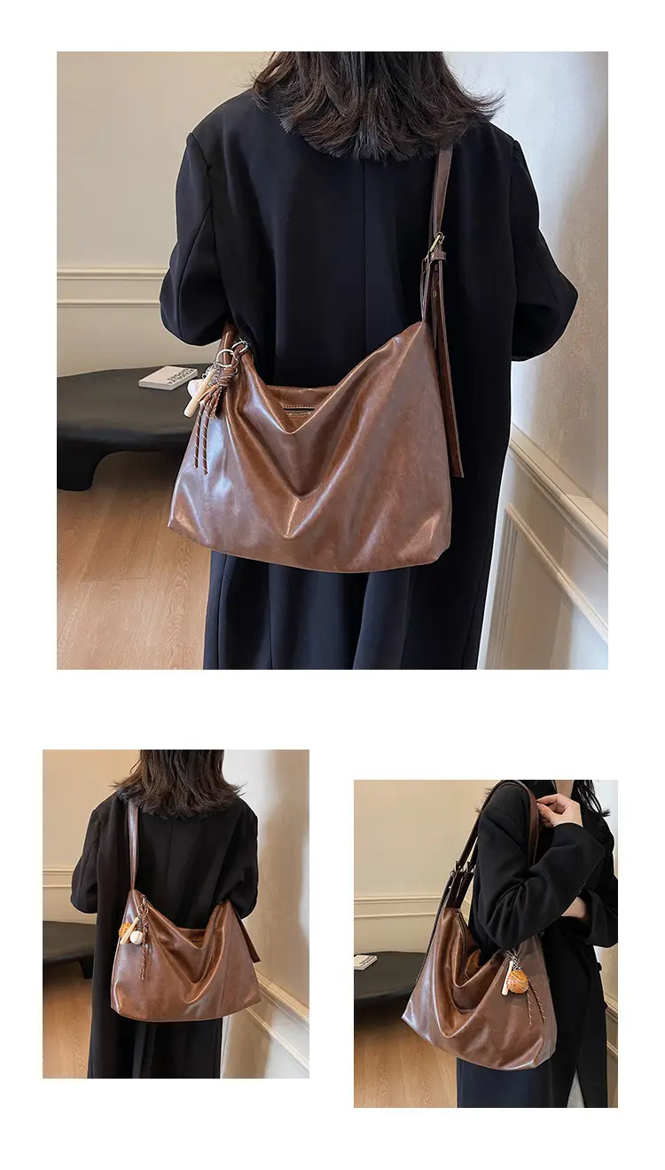 Vintage Brown Tote Bag for Women Large Capacity 2024 — feature 13