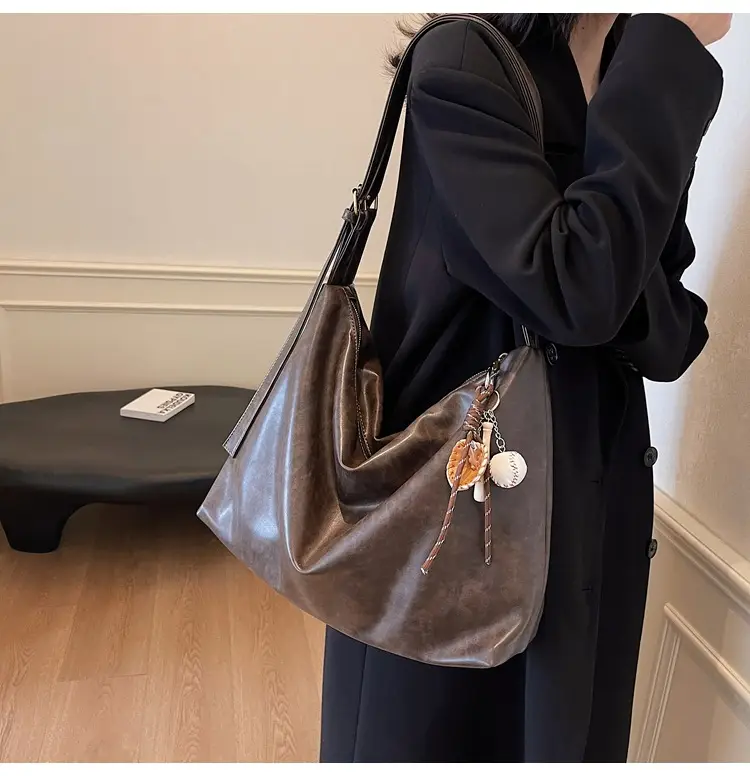 Vintage Brown Tote Bag for Women Large Capacity 2024 — feature 15