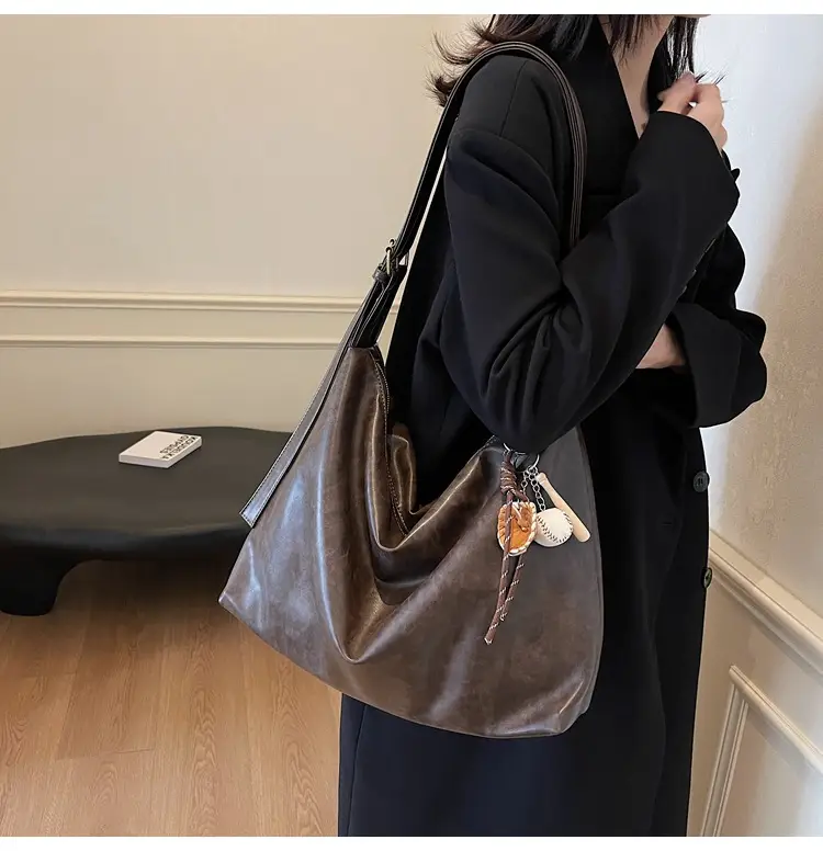 Vintage Brown Tote Bag for Women Large Capacity 2024 — feature 17