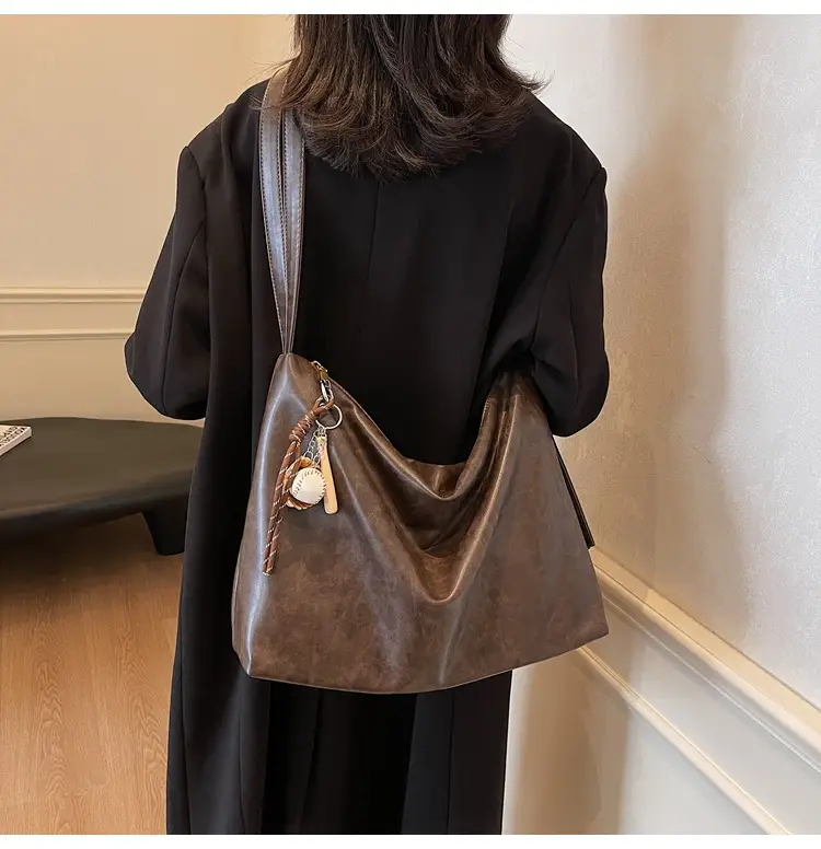 Vintage Brown Tote Bag for Women Large Capacity 2024 — feature 18