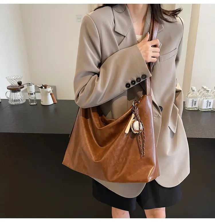 Vintage Brown Tote Bag for Women Large Capacity 2024 — feature 19