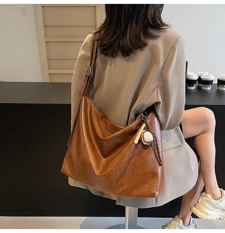Vintage Brown Tote Bag for Women Large Capacity 2024 — feature 21