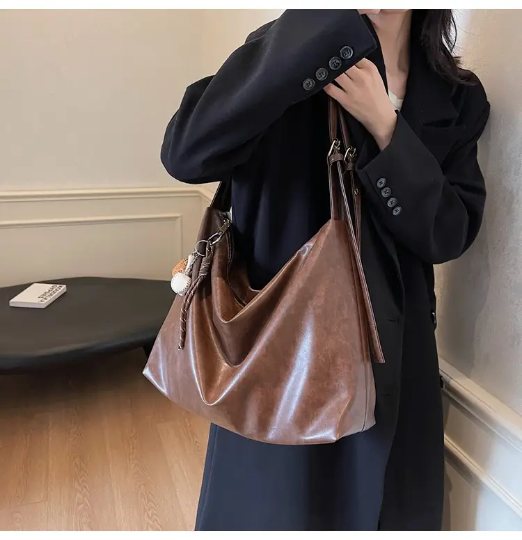 Vintage Brown Tote Bag for Women Large Capacity 2024 — feature 23